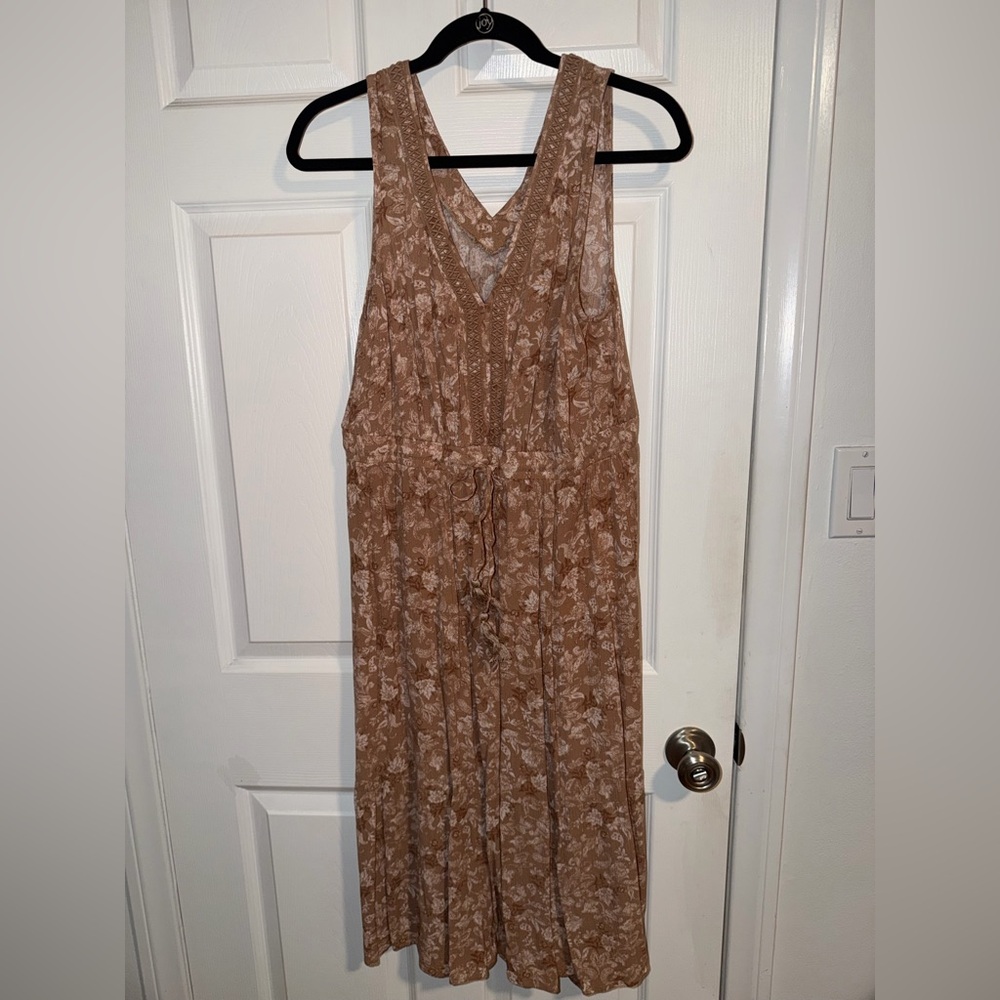Lucky Brand Tan Floral Dress